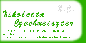 nikoletta czechmeiszter business card
